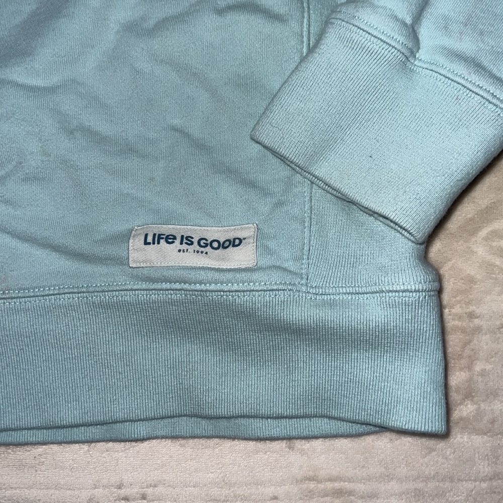 Life Is Good Light Blue Sweatshirt - Picture 2 of 4